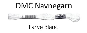DMC Navnegarn  Nr. 30 farve Blanc